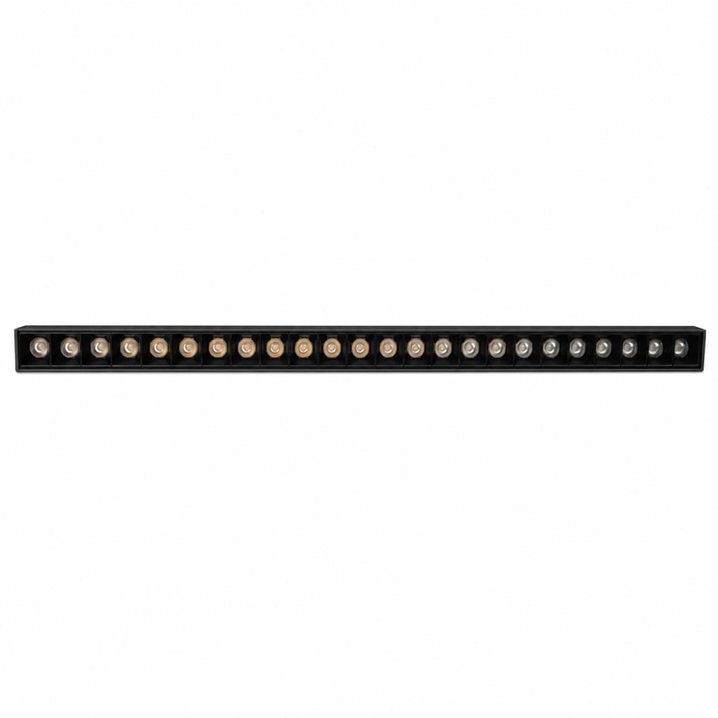Spot Led Fixo Trilho Magnetico Linear Preto 43cm 30W 3000K
