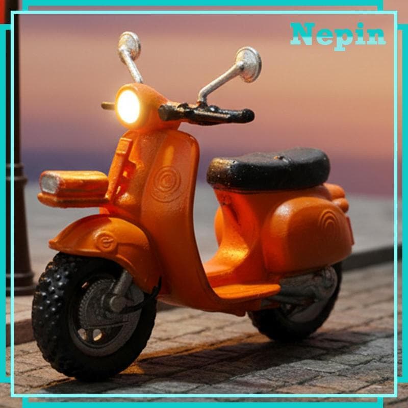 [Nepin] 1 64 Escala Miniatura Scooter Resina Ciclomotor Modelo Brinquedo Bicicleta Colecionável Para Decoração De Mesa E