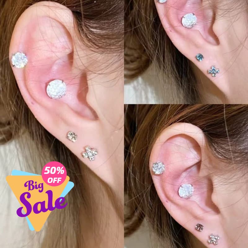Elegante Espiral Brincos Para Piercings De Orelha Dupla Cartilagem Helix Piercing Jóias Feminino Studs Cura