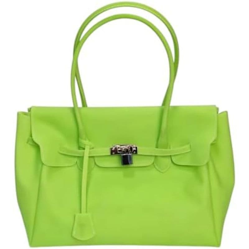 Bolsa Jelly Tote Com Detalhe De Bloqueio E Toque De Luxo