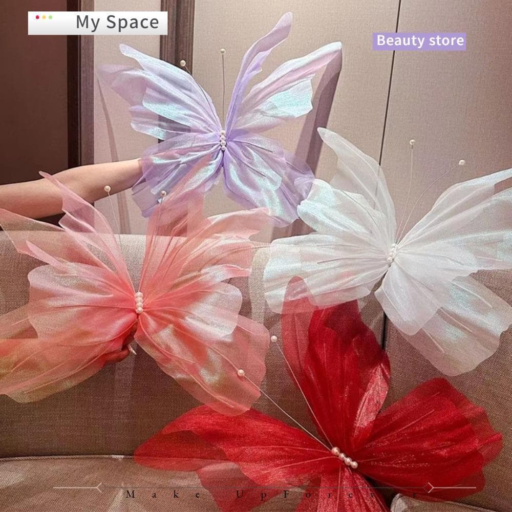 Minhas Flores Artificiais De Borboleta , Grande Colorida De 30 Cm , Cabeça De Flor De Seda Gigante