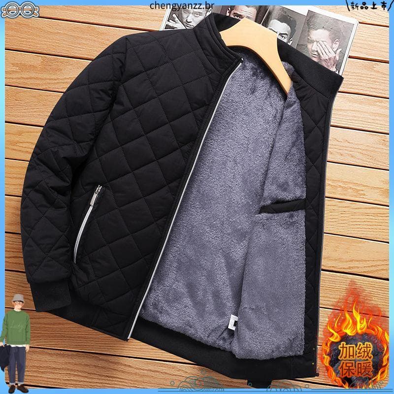 2025 Novo Estilo Jaqueta Acolchoada de Inverno Jaqueta Masculina Outono Inverno Gola Alta Jaqueta Acolchoada de Beisebol