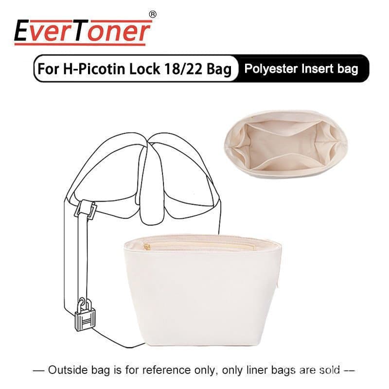 EverToner Bolsa De Inserção De Poliéster Para H-Picotin Lock 18/22 Suporte Viagem Organizador De Portátil