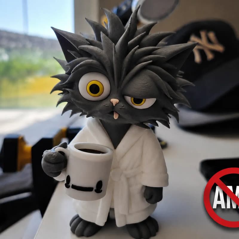 Gato Rabugento Decorativo de Mesa