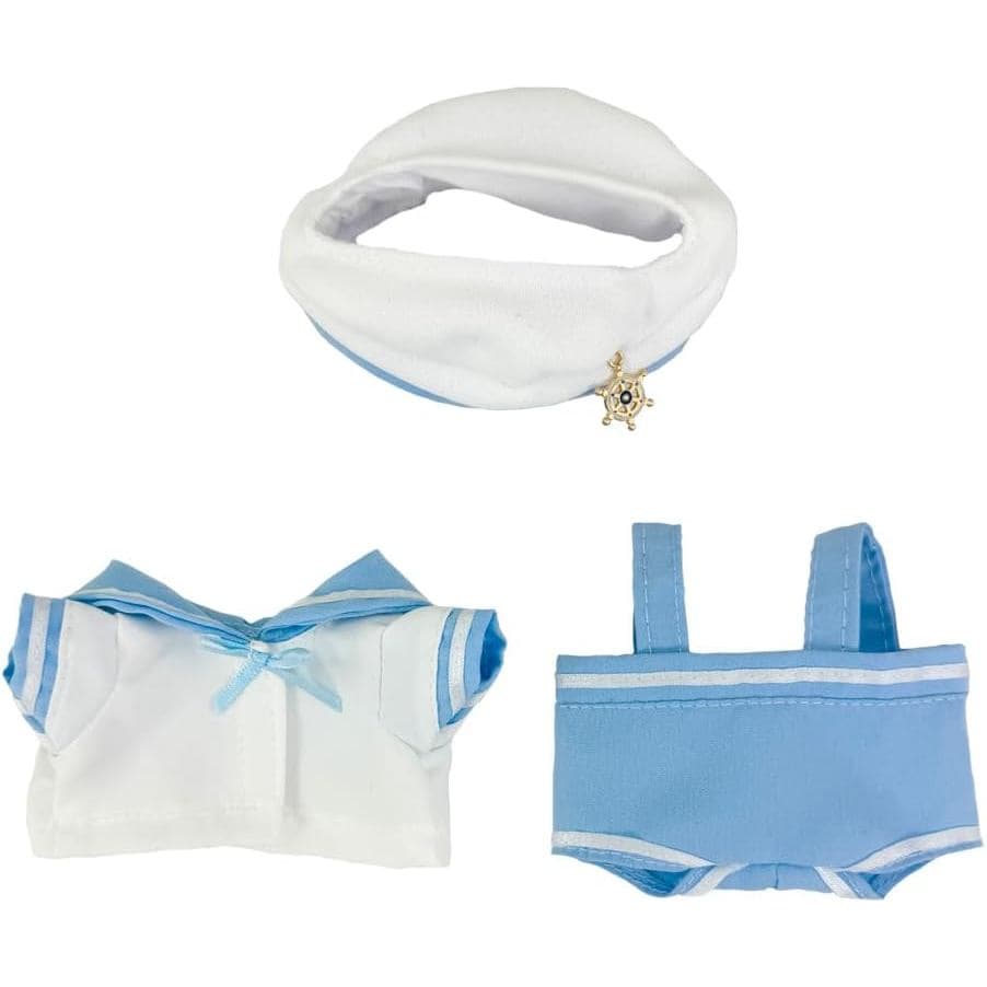 Conjunto de Roupas para Bonecas de 17cm da niannyyhouse, Traje de Marinheiro com Chapéu, Camisa, Macacão, Acessórios par