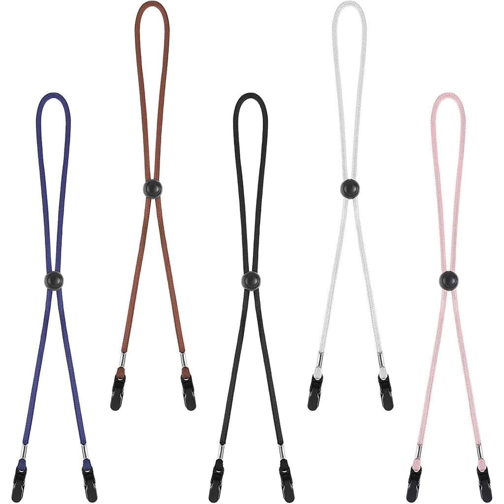 Nogeqi 5 Peças de Correias Ajustáveis para Chapéus à Prova de Vento, Correia de Queixo para Chapéu, Elástica e Removível