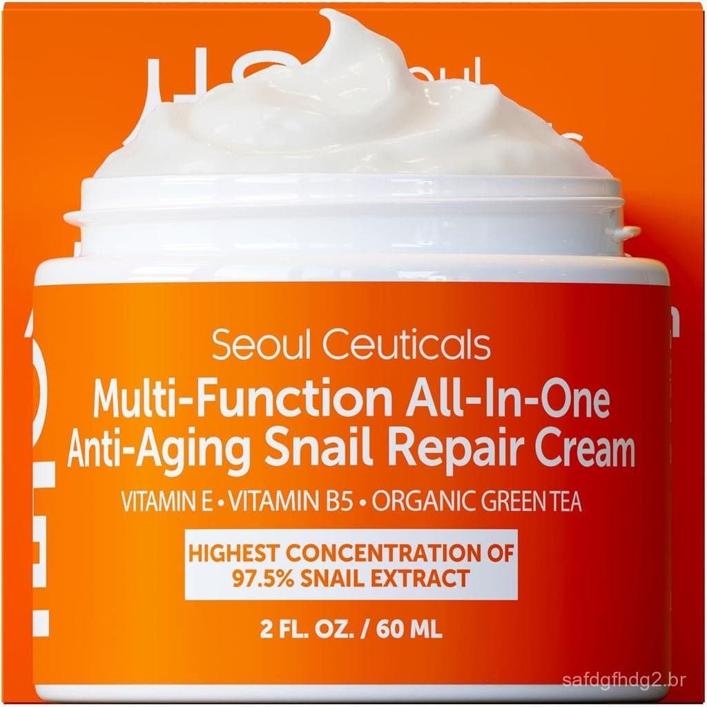 Creme Hidratante de Mucina de Caracol Seoul Cosmetics 97,5% - Produto Coreano para Cuidados com a Pele - Cuidado Anti-En