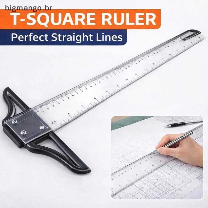 Régua Quadrada BIBR T , Fácil Instalação , Ferramenta De Desenho Removível , Plástico De 45-80 Cm Para Arquiteto , Profi