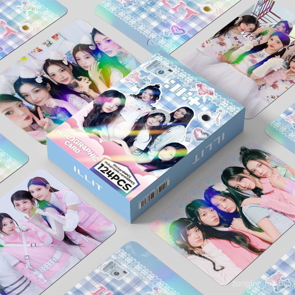 124 Pçs/Set Kpop Idoll ILLIT Lomo Cartões Postais Para Fãs