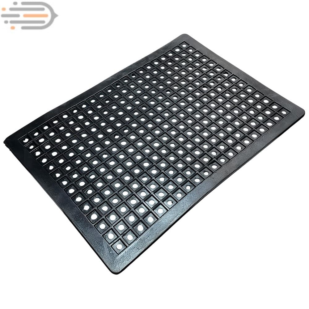 Tapete Antiderrapante Para Box Banheiro 42x30cm Borracha Preta – Segurança e Conforto