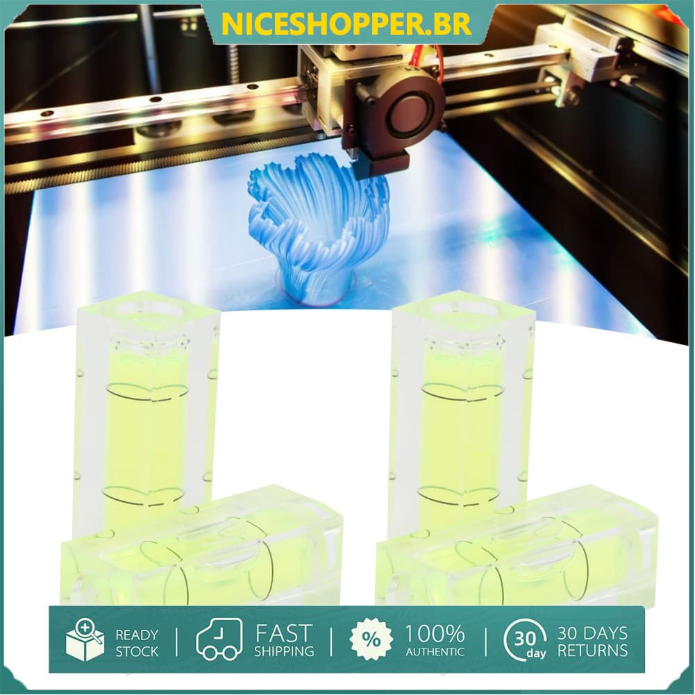 niceshopper.br 4pcs pequeno nível de bolha quadrada detector de bolha ferramenta de medição de impressora 3D