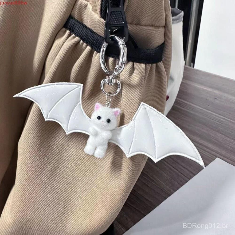 Chaveiro De Urso De Morcego JUNYUE , Mini Fofo De Boneca Flocado , Pingente De Bolsa De Animal Com Revestimento De Pilha