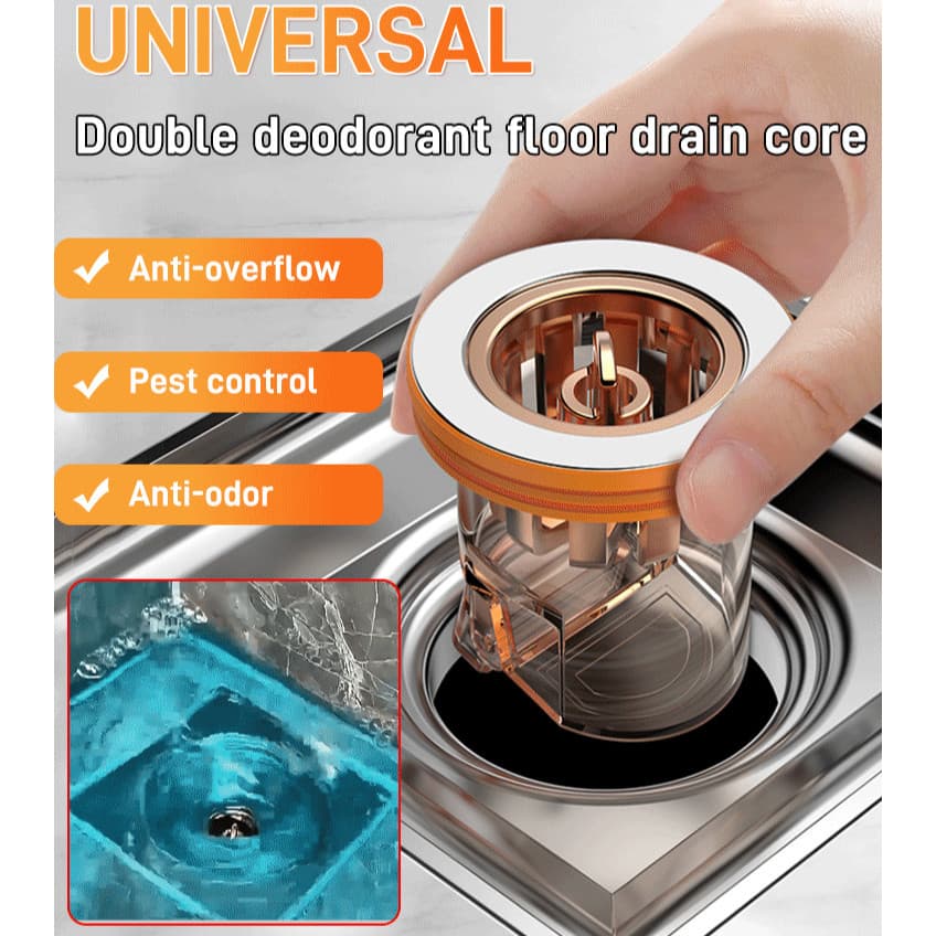 【Anti-Odor Eficiente】[Easy Installation]【New Sale】Floor drain deodorant artifact metal deodorant shield/Kitchen/Bathroom