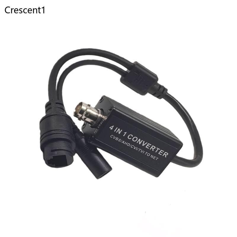 Crescent1 4 1 Adaptador Analógico Para Conversor Câmeras Segurança CCTV Entrada BNC Saída RJ45 H 265 RTSP 1080