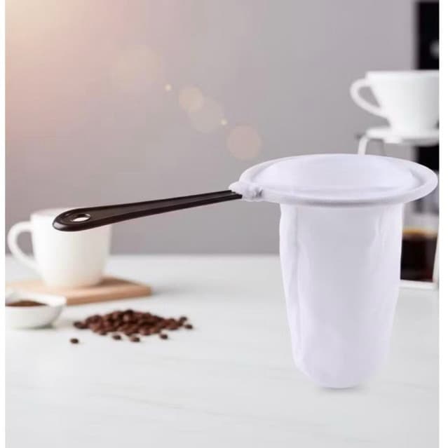Kit 5 Coador de Café de Pano Reutilizável para Uso Diário