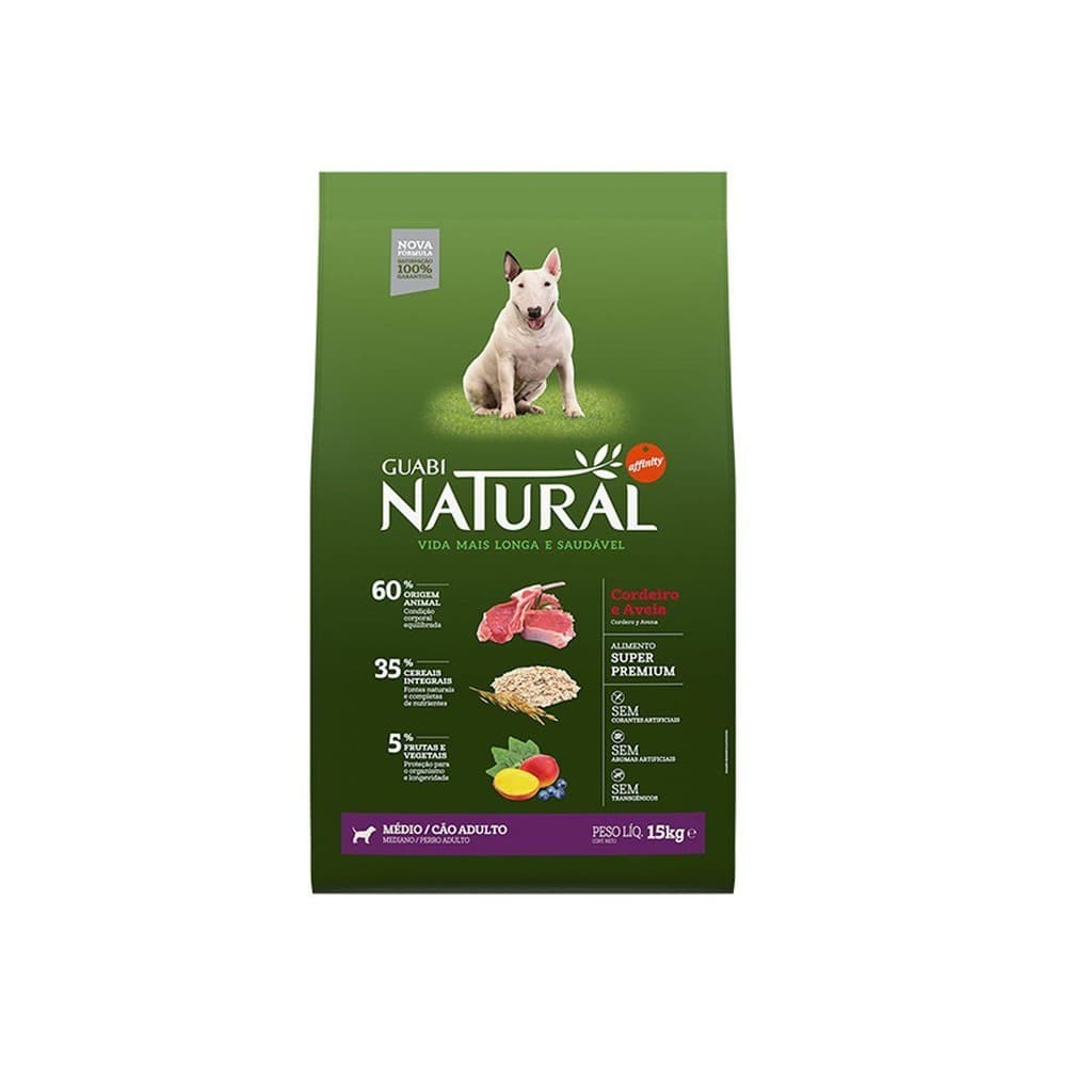 Ração Guabi Natural para Cães Adultos de Porte Mini e Pequeno Cordeiro e Aveia - 1kg