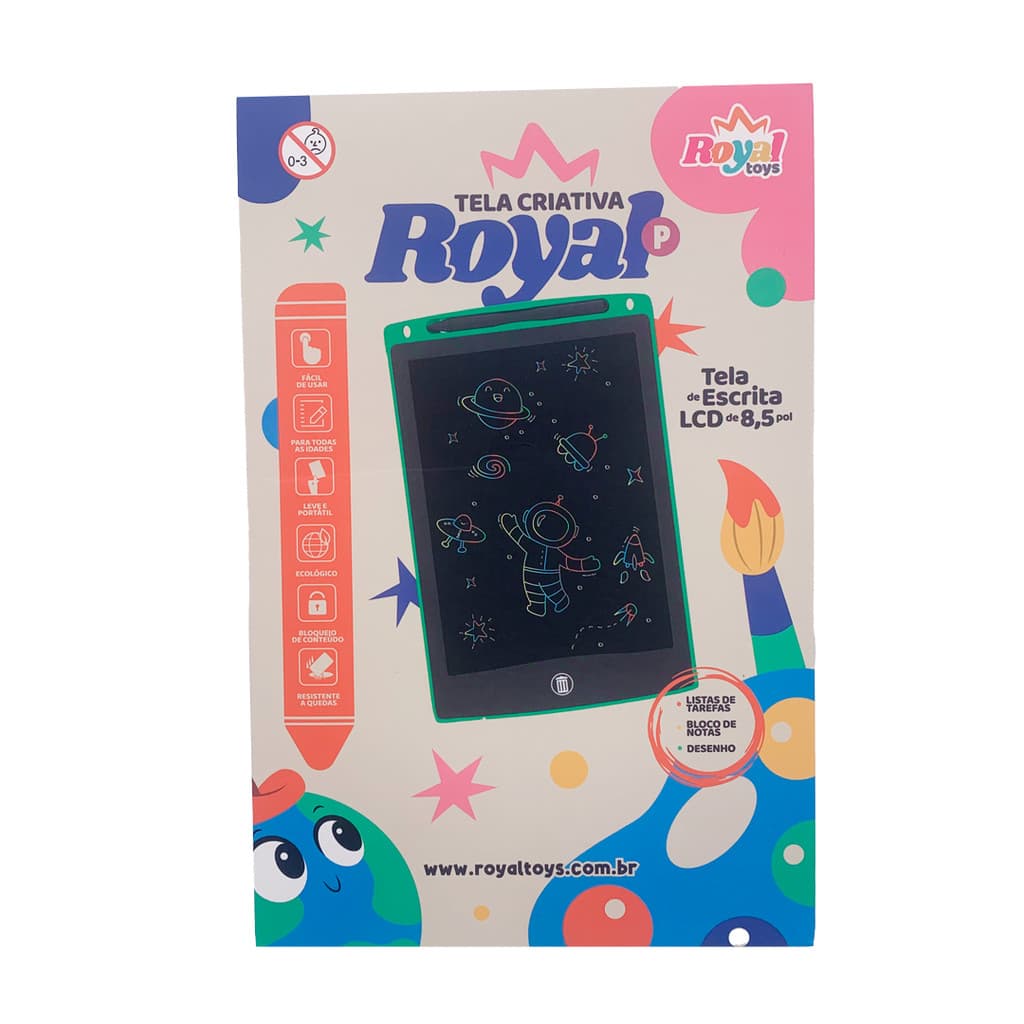 Lousa Mágica Infantil Luz Led LCD tela 8,5 Pol
