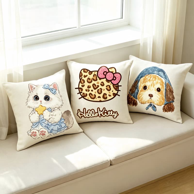 Almofada almofada de poliéster decorativo 40x40/45x45cm – Festivo, macio, cheio – perfeito para sala de estar e quarto