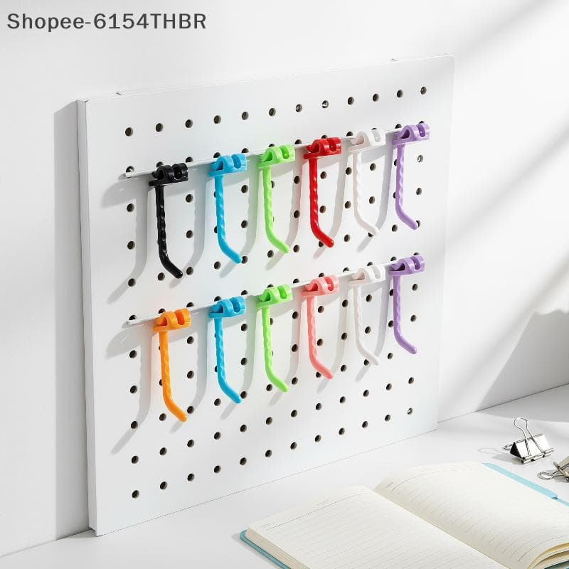 [RG] 10 Pcs Ganchos De Exibição De Painel De Malha Multiuso Coloridos Para Organização De Armazenamento De Produtos De L