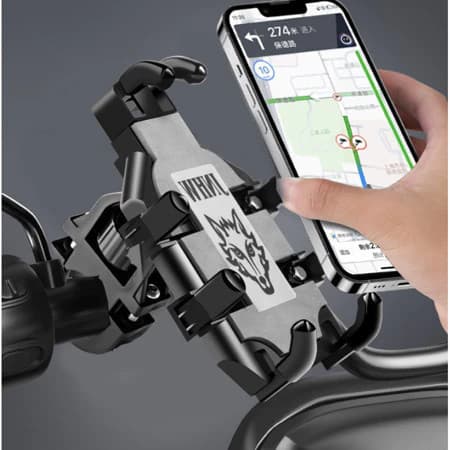 Suporte para celular à prova de choque - adequado para motocicletas, bicicletas e veículos elétricos, 360° Rotativo gira