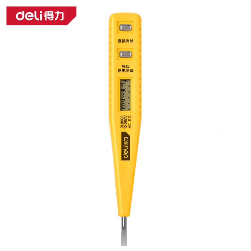 Deli ferramenta DL8003 Display Digital caneta de teste elétrico caneta de teste elétrico caneta eletricista chave de fen