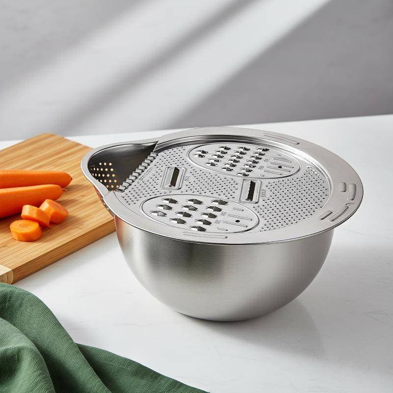 [Well Home] Triturador De Fatiador De Vegetais Com Tigela De Drenagem 1/2 Pcs Picador De Alimentos Multifuncional Para C