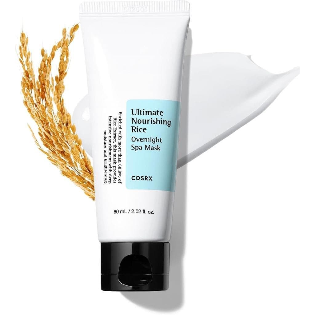 COSRX Ultimate Nourishing Rice Overnight Spa Mask, 60ml | Facial Moisturizer with Rice Extract and Niacinamide | Leave-o