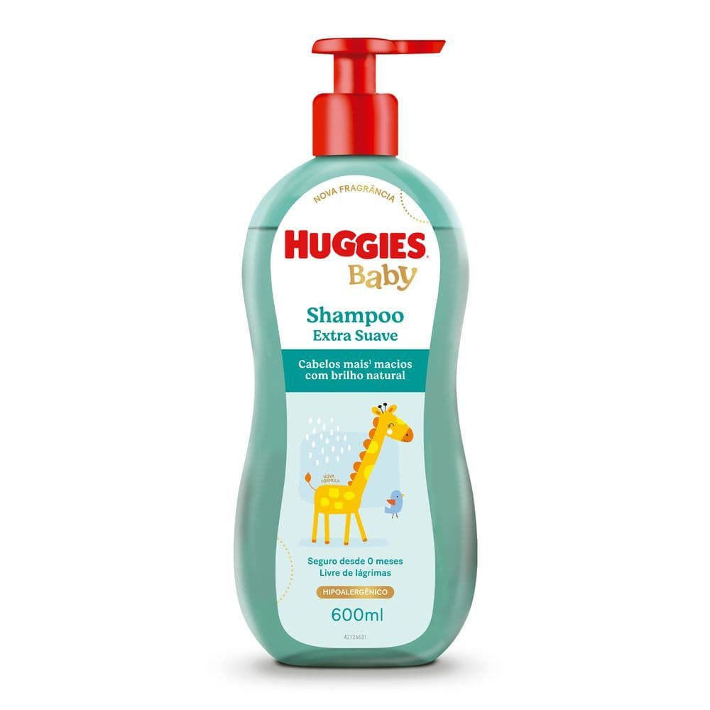 Shampoo Huggies Extra Suave para bebê hipoalergênico – 600ml