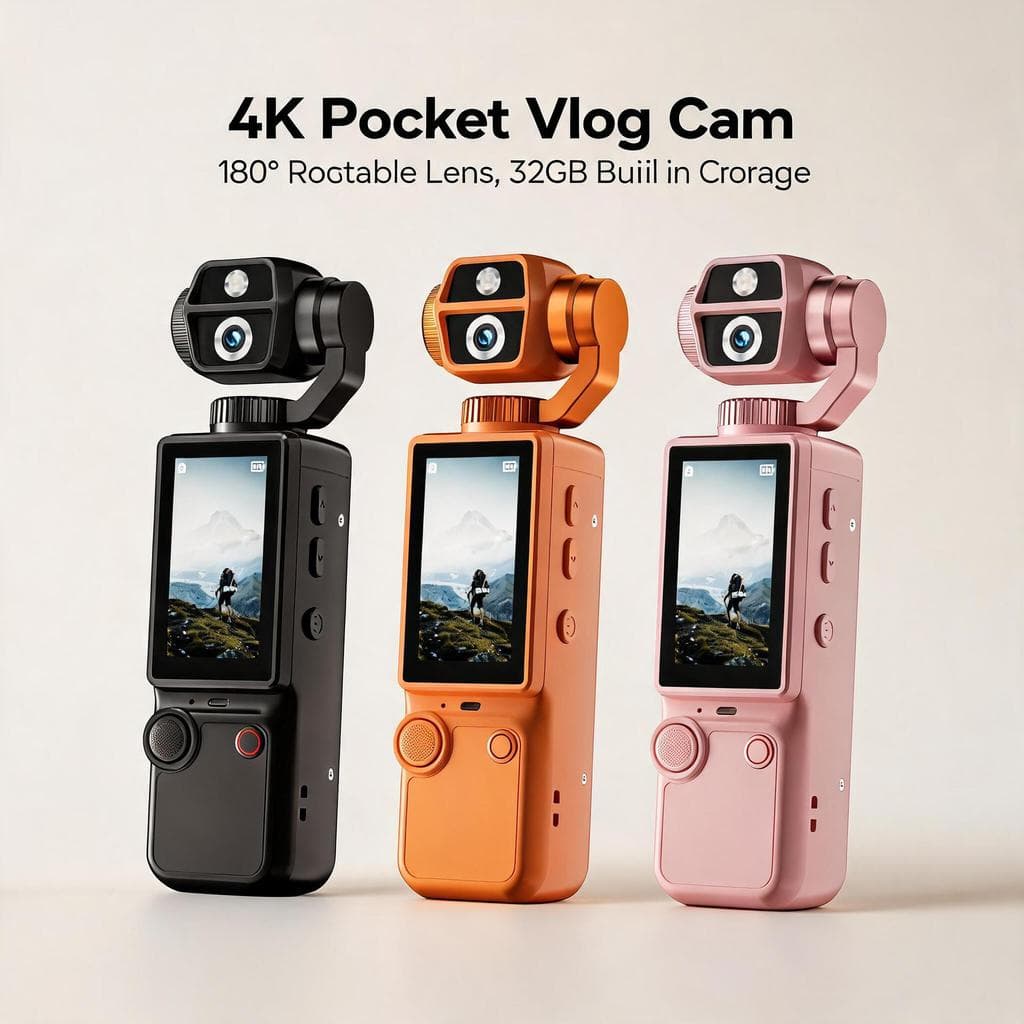[Aplicativo disponível] Mini câmera portátil Q9 esportiva 4K HD, câmera externa, câmera de primeiro ângulo de visão com