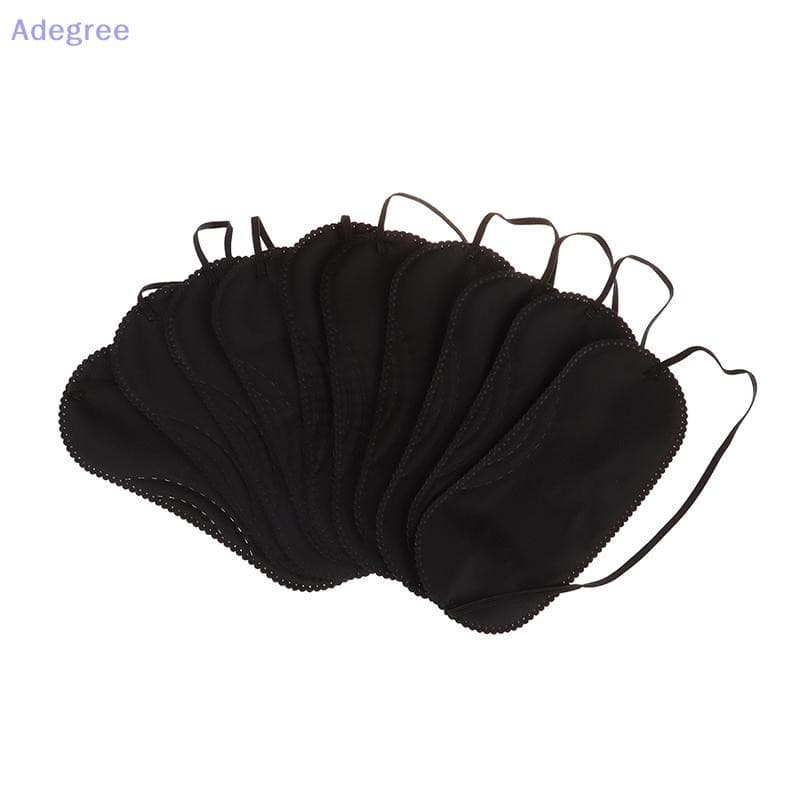 Adegree 10 Peças/Lote Máscara de Olhos Preta para Viagem e Casa para Mulheres e Homens, Cobertura para Olhos, Nova PPHG