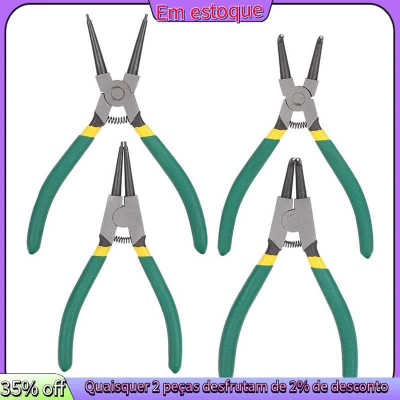 Conjunto De Alicates De Anel De 4 Peças , Inclui Alicate Circular De Pressão Para Mini Uso Interno E Externo , Pontas Re