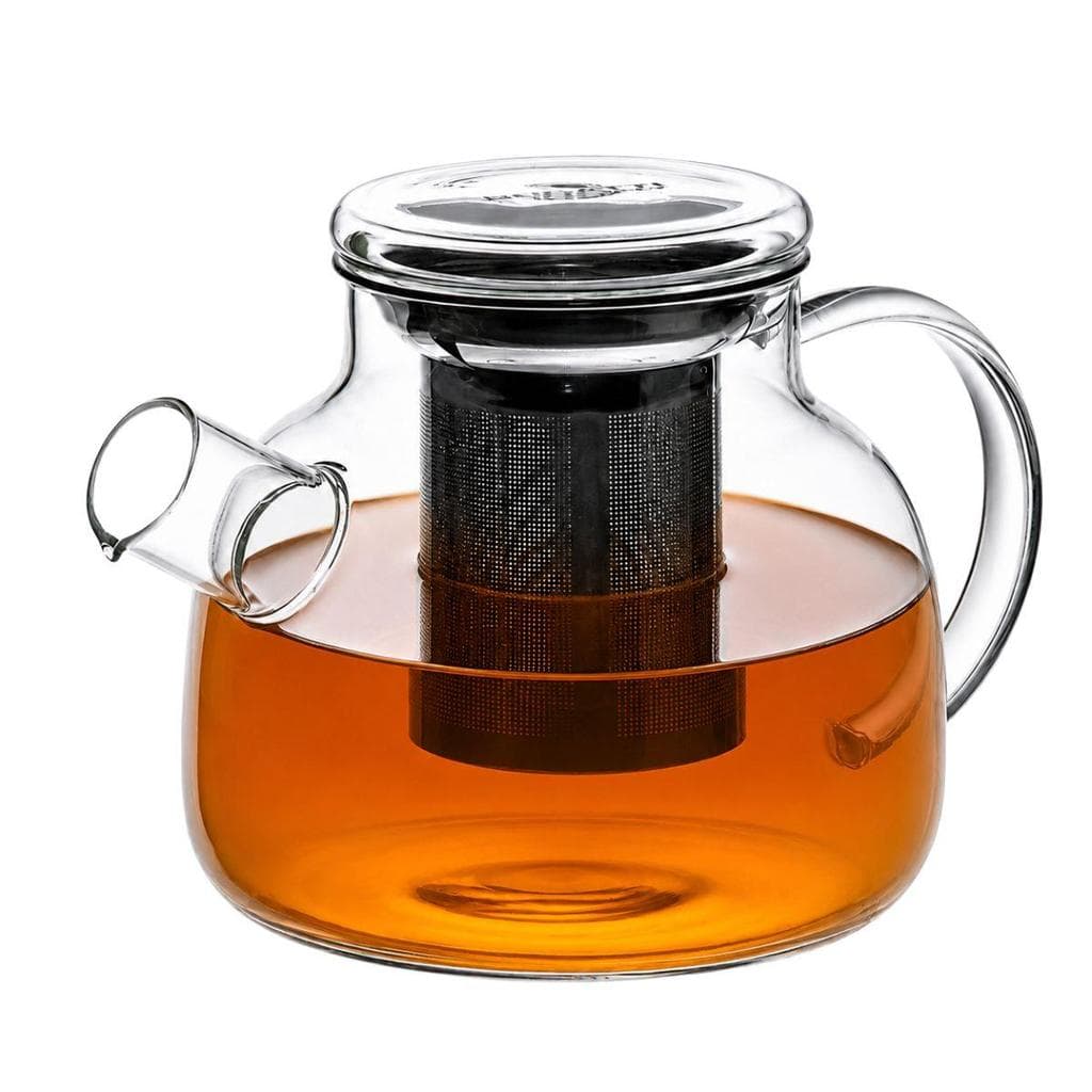 Chaleira de Vidro 1000ml Bule Infusor Chá Italiano Bugatti