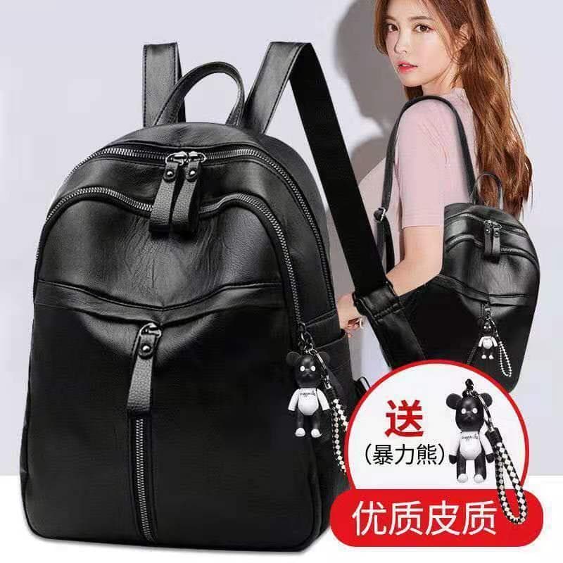 Mochila de PU da nova moda 2025, mochila para estudantes universitários, mochila de viagem, mochila feminina, mochila pa