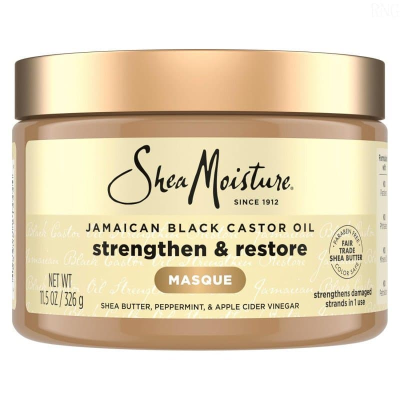Máscara de Tratamento com Óleo de Rícino Jamaicano SheaMoisture 11,5oz | Fordry, trata cabelos danificados profundamente