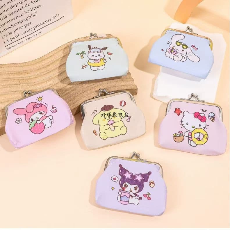 Mais recente bolsa de moedas fofa sorte fortuna bolsa de ouro bolsa de fone de ouvido Sanrio sorte fortuna bolsa de moed