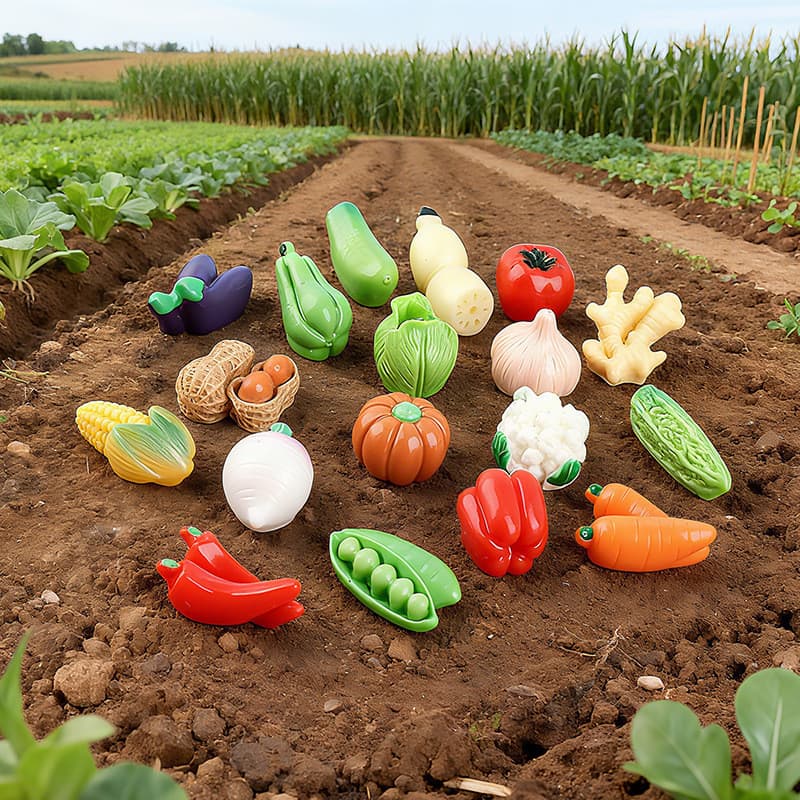 Acessórios de resina simulação dos desenhos animados Mini legumes DIY simulação comida brinquedo acessórios Desktop pequ