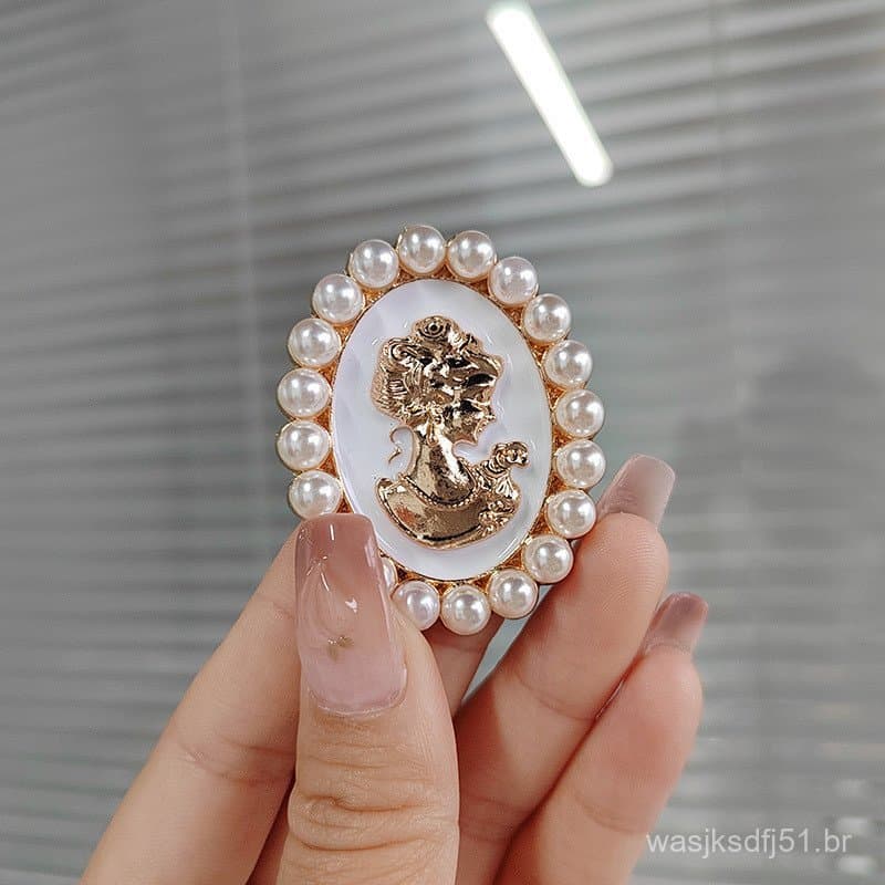 Broche de cabeça de beleza de celebridade do palácio retrô acessórios de roupas Premium-pino para ocasiões de férias | P