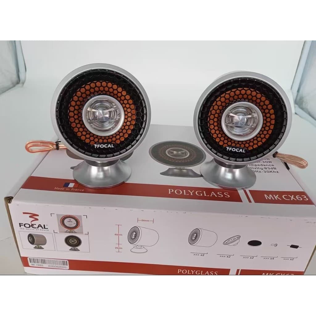 FOCAL Alto-falante de tom médio para carro de 2.5 polegadas Atualização de áudio de três tons Mid-Treble