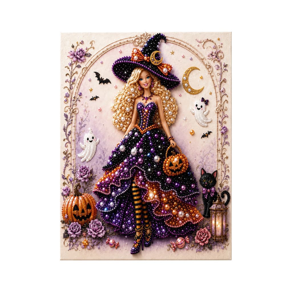 Boneca pérola DIY conjunto-Halloween bruxa Barbie princesa Takasawa resistente a riscos simples Casual outros brinquedos