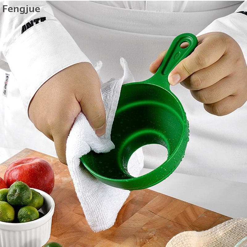 Funil Telescópico Dobrável De Plástico Fengjue Para Boca Larga E Potes Com Pescoço Longo Dispositivo De Enchimento Líqui