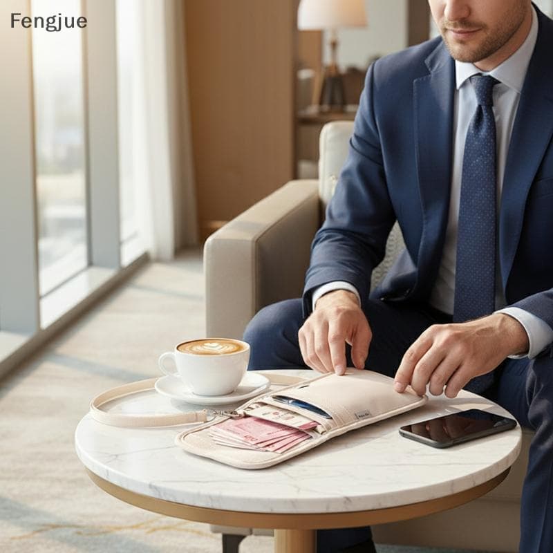 Fengjue Bolsa De Armazenamento De Documentos , Carteira Ne À Prova D'água Com 6 Compartimentos Para Cartões , Porta-Pass