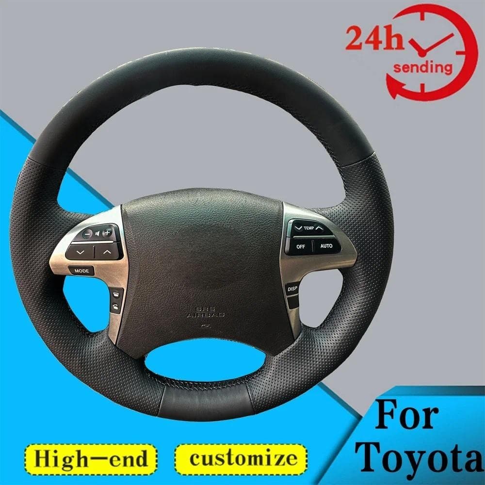 Capa Personalizada Para Volante De Carro , 100 % Adequada Toyota Highlander Camry Fortuner Hilux , Couro Genuíno , Acess