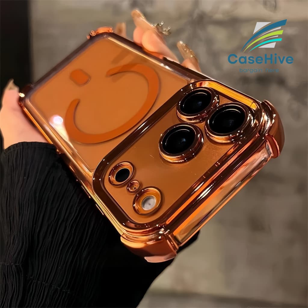 Capa De Telefone De Silicone Magnético Amigável À Pele De Luxo Para IPhone 18 Pro Max 17 Air 13 14 15 16 Cosmic Orange C