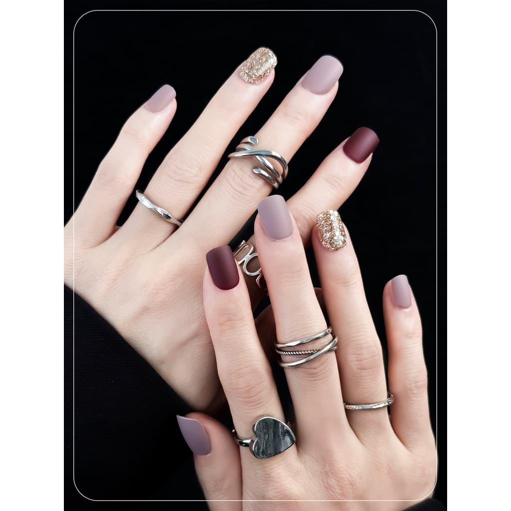 Vem com unhas adesivas vestíveis 2026 novo estilo remendo de unhas curtas destacável conjunto completo acabado remendo d