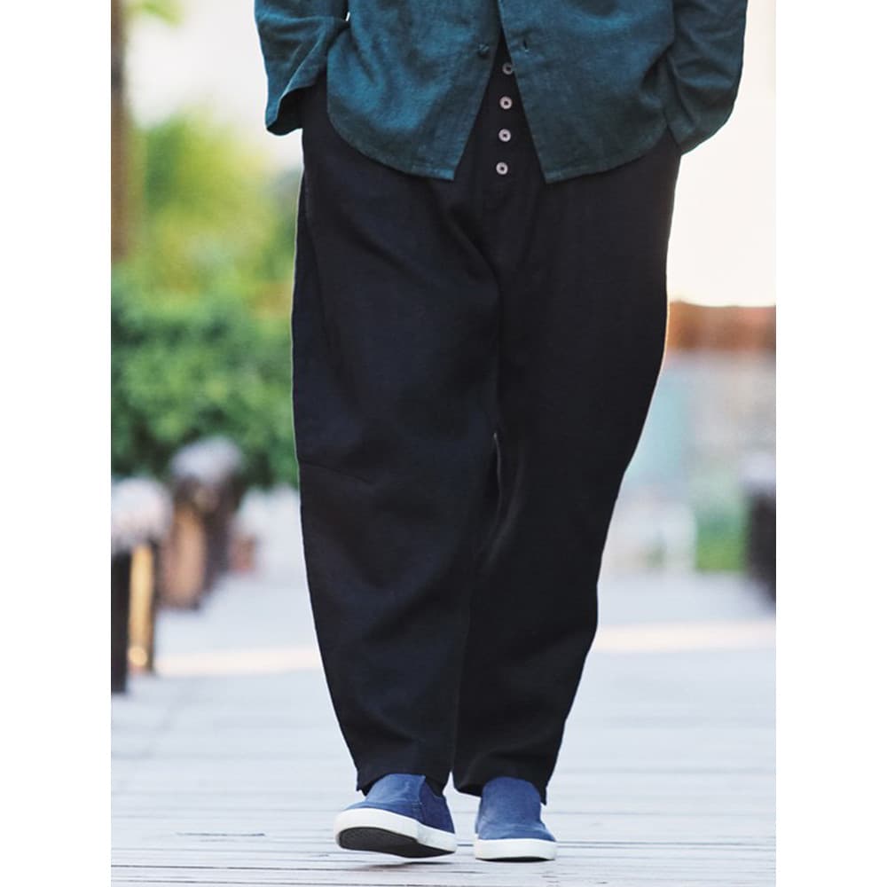 Nan estilo chinês calças casuais masculinas primavera Tang terno mais gordura Extra grande calças retas plus Size mascul
