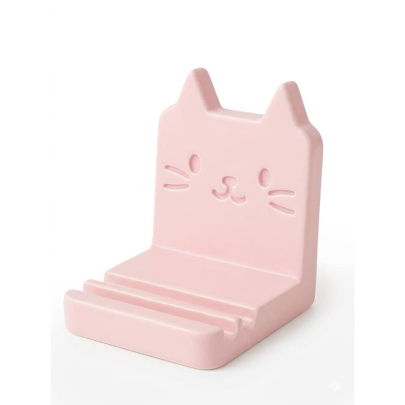 Suporte De Celular De Mesa Gatinho Kawaii Fofo Porta Smartphone Universal Criativo Decoração Escritório Quarto