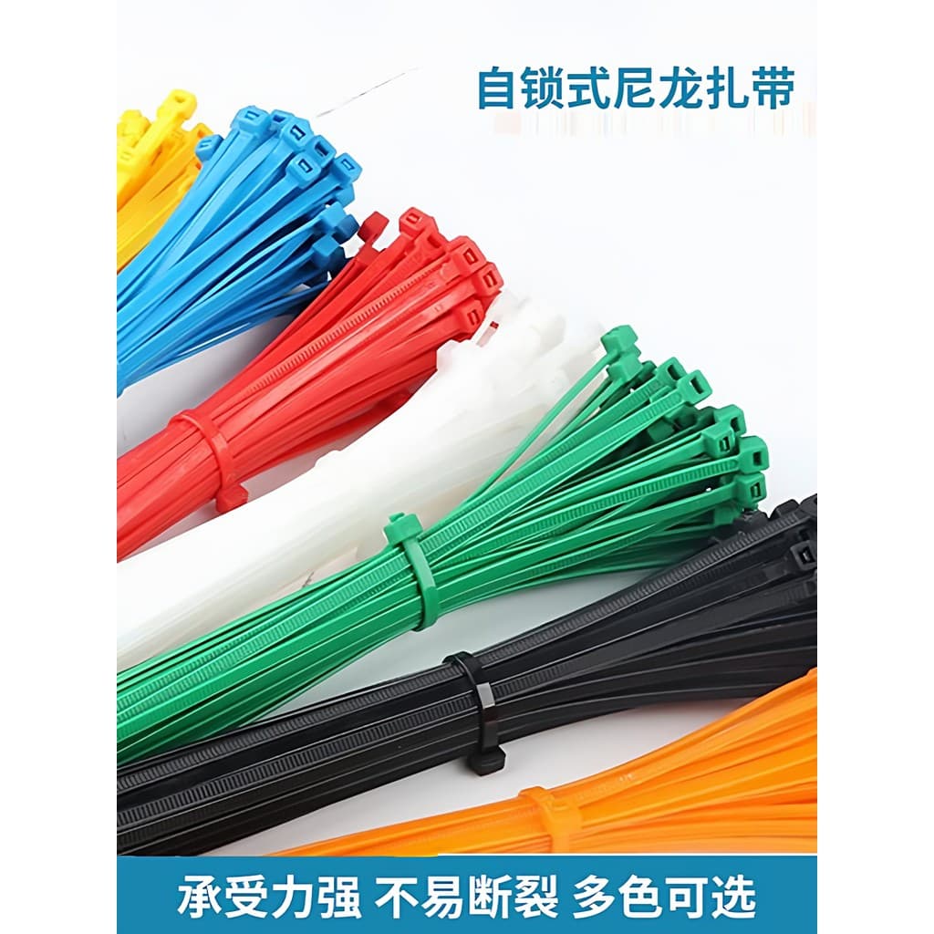 Abraçadeiras de Nylon coloridas, abraçadeiras de plástico com travamento automático, jardinagem, abraçadeiras de alta re
