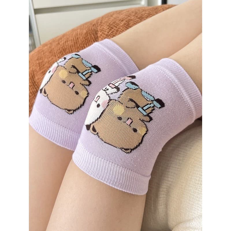 Verão estilo fino crianças joelheiras resistentes ao choque bonito dos desenhos animados pano bebê criança rastejando es