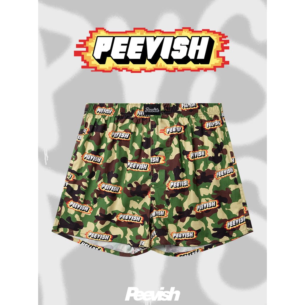 PEEVISH PEEVISH Camuflagem Hip Hop Arrow Calças Soltas Roupa Interior Homens Mulheres Casa Calças de Pijama Curtas Calça