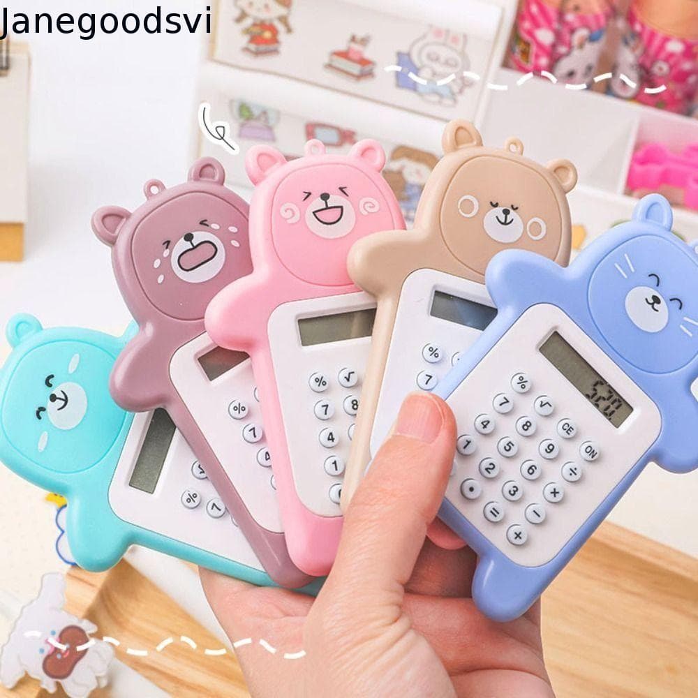 Calculadoras Científicas JANEGOODSVI , Mini Calculadora Em Formato De Urso Com Display De 8 Dígitos Para Estudantes